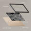 Reproduction d'art encadrée abstraite pour décoration intérieure moderne - 11 po x 14 po-116555566-116555567