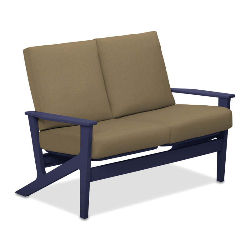 Chrisa 51.5'' Wide Loveseat with Cushions, Graphite, Wren