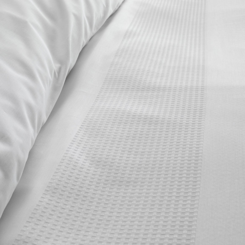 Content By Terence Conran Striped 200 Thread Count Cotton White, Kingsize - 2 Standard Pillowcases