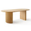 Ensemble de table de salle à manger pour 8 personnes avec table ovale 79 po et 8 chaises rembourrées en tissu