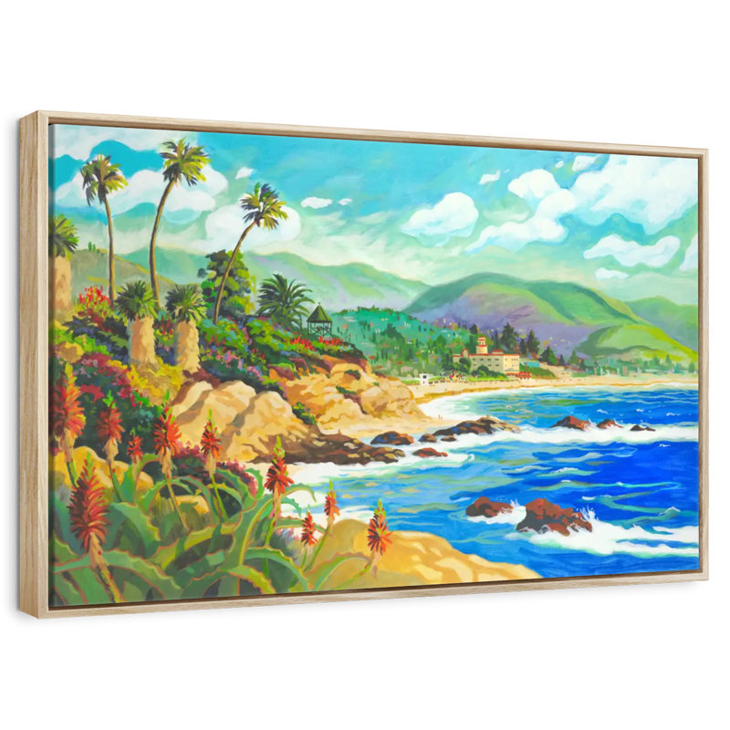 In Love With Laguna, Cadre flottant en bois naturel, 40 po x 27 po