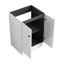 Meuble-lavabo autoportant 24 po et 2 portes d'armoire à fermeture en douceur (emballage KD) - sans le lavabo-175531786-175531785