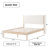 Ardin Solid Wood Bed Frame With Cream Boucle Upholstered Headboard-163693306-162348601