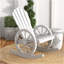 Chaise berçante Outsunny, chaise berçante Adirondack à lattes et dossier surdimensionné