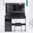 41" Large Size Left Drawer Desktop Vanity Table+Cushioned Stool, Extra Large Touch Control LED Mirror, 3-Color Switch, Multi Layer High Capacity Storage Fashionable Dresser, Suitable For Large Space-1442362307