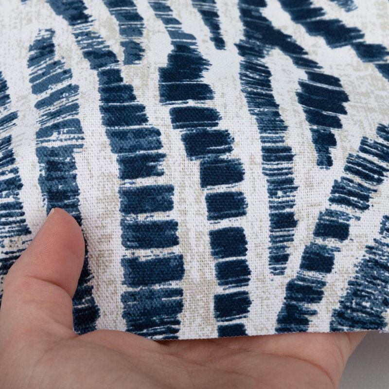 Housse de coussin bleu marine à imprimé animal abstrait, H 19 po x l 19 po, Carré