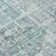 Machine Washable Indoor/Outdoor Xhevrie Teal Rug