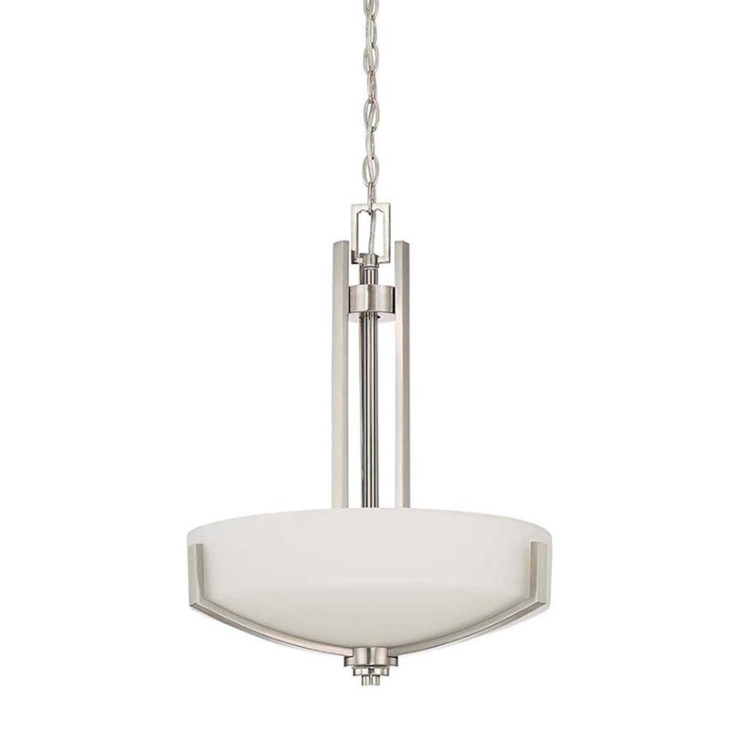 Hier 3 - Light Single Pendant, Satin Nickel