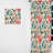 Ethno Damask Pink And Blue Ferns II - Damask Curtain - Velvet Room Darkening - 1 Panel-107563577