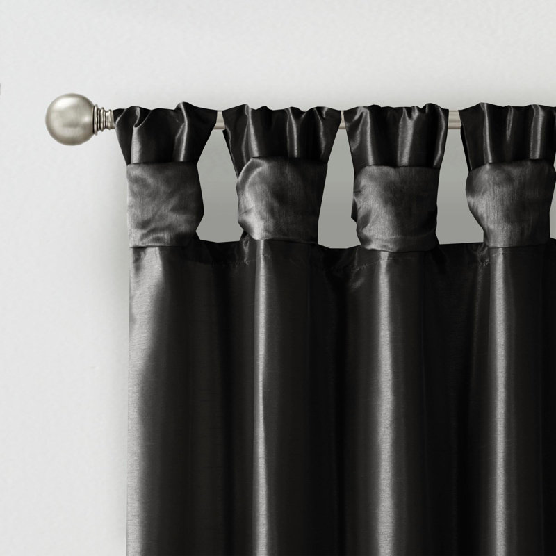 Panneau de rideau 50 "Twist Tab Total, Gris anthracite, L 108 po x L 50 po