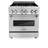 ZLINE 30" Legacy Dual Fuel Range w/ 4 Burner Gas Cooktop and Electric Convection Oven-98641210