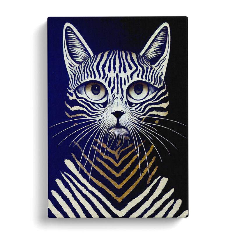 CAN-V0523-372X Cat - Wrapped Canvas Print, 76cm H x 50cm W x 3cm D