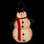 Décoration de Noël d'extérieur 4 pi en forme de chenille avec bonhomme de neige 3-D rouge et blanc