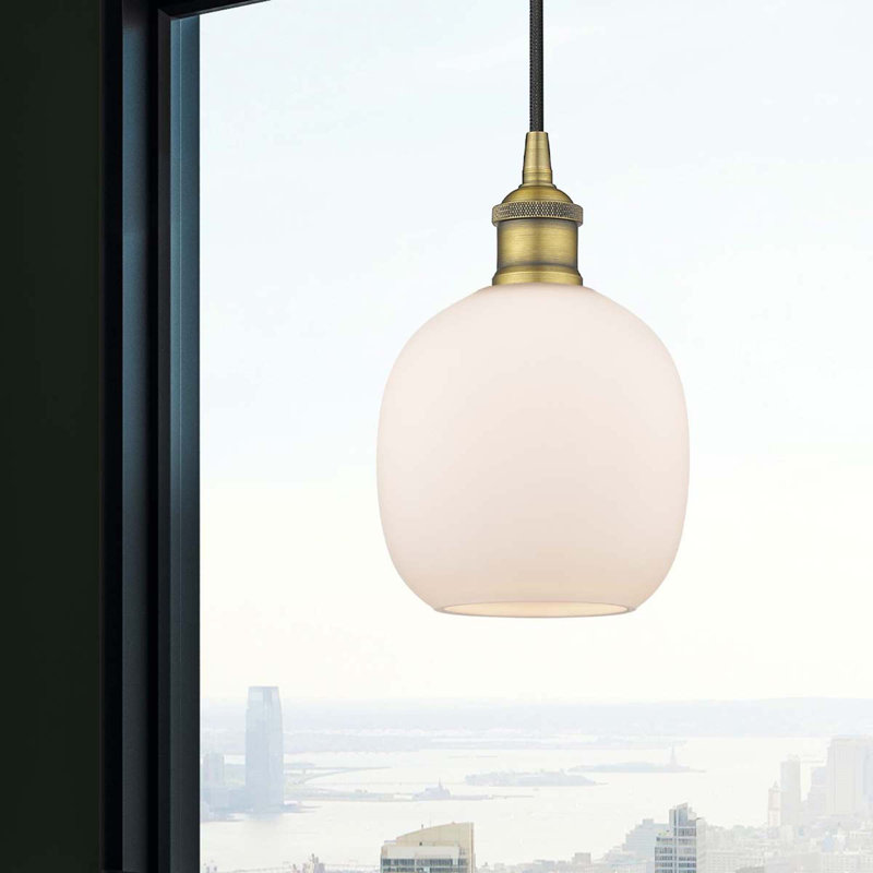 Luminaire suspendu sphère 1 lumière Amila, Laiton brossé