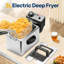 Friteuse électrique de comptoir 3l en acier inoxydable