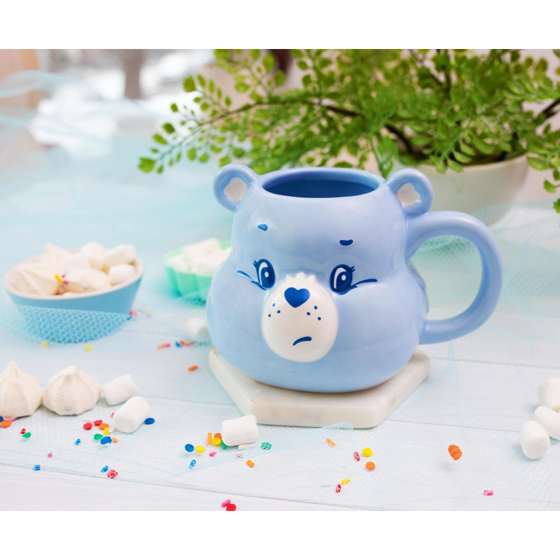 Tasse en céramique sculptée 3D Care Bears Grumpy Bear | Peut contenir 20 onces