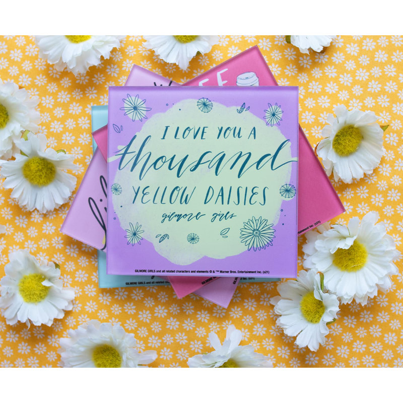 Glass Square 4 Piece Coaster Set