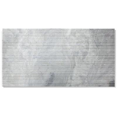 Carreau de mur gris en marbre 12 * 24, Ol texturé, pierre naturelle pour magasin de surf, Art Wave Dance, look