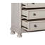 Commode de chambre de style transitionnel 1 pièce avec brosses métalliques et glissières à roulement à billes