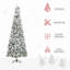 Crayon arbre de Noël artificiel enneigé avec branches de pin réalistes, pommes de pin, baies rouges, ouverture automatique