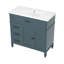 Ensemble de meuble-lavabo simple 36 po avec plateau en céramique Modern-529840719