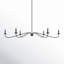 Lustre 6 lumières Meridian en noir mat-738833326