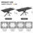 63"-78.7" Extendable Dining Table, Butterfly Leaf + Space-Saving , 6-10 Seat, Black Lava-1169690038-1152635853