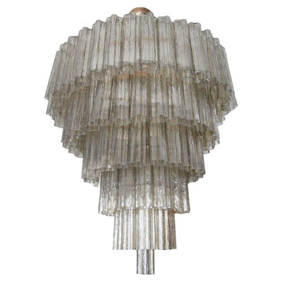Lustre à niveaux Rano Murano fumé
