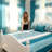 Queen Size 9-Piece Turquoise Paisley Bedding & Curtain Set (Queen) - Quilted Microfiber Bedspread + Sheer Curtains-117097379