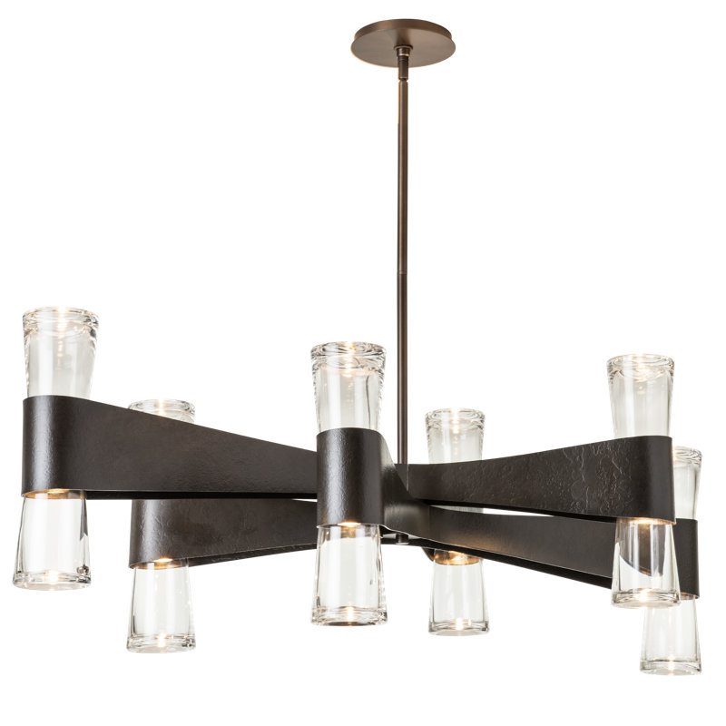 Bellis 6-Arm 12-Light Oval Chandelier, Soft Gold