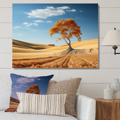 «Countryside Tree Meadow Charm», reproduction sur toile