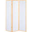 Paravent pliant à 3 panneaux pour la division de l'espace, finition naturelle sur pin, effet de papier blanc diffusé, séparation des pièces de 70,78 H x 52 W, bois, doux, pouces de hauteur, largeur-126060486
