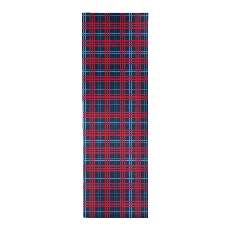 Tapis à carreaux bleu, Tapis de couloir 2 pi 6 po x 8 pi