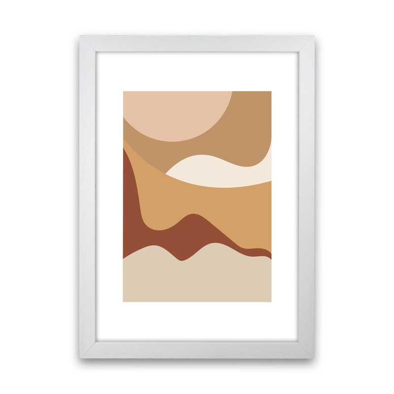 Mica Sand Dunes N25 by Pixy Paper - Print, 59.4cm H x 42cm W x 3cm D, White Framed