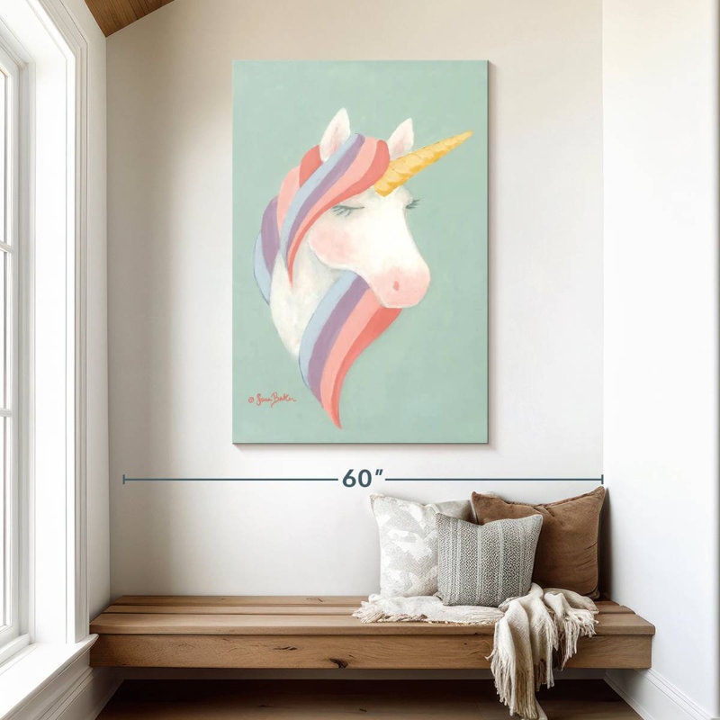 Licorne Brampt pastel, H 48 po x l 32 po