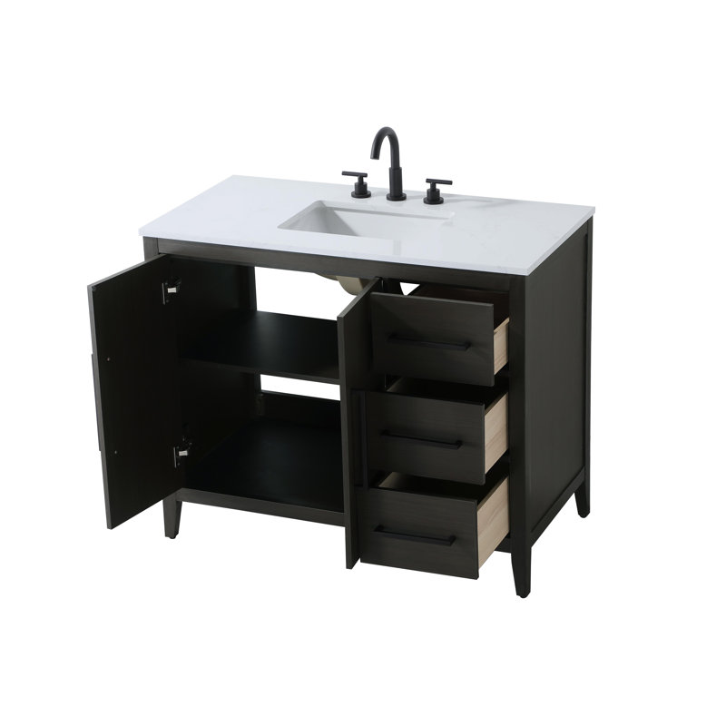 Meuble-lavabo simple 42 po, Brun moka