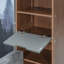 Lit escamotable avec armoire de rangement, tablettes ouvertes et port USB, grand canapé à l'avant, panneau imprimé paysage de montagne, lit mural peu encombrant pour chambre à coucher, chambre d'amis et appartement-1426166067