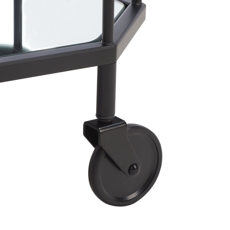 Chariot-bar Beaminster Octagon, Noir mat