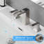 Robinet de lavabo de salle de bain 3 trous à entraxe de 8 pouces avec bonde escamotable, nickel brossé, poignée double levier, tuyau de robinet de lavabo en nickel, trou large, poignée