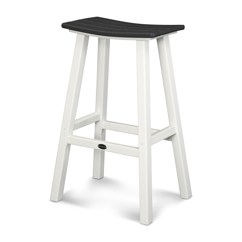 Tabouret de bar 30 po POLYWOOD Contempo, Blanc, Noir