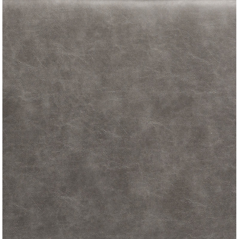 Banc rembourré en similicuir Alcott avec structure en métal - Hall d'entrée ou de salle à manger robuste et élégant, gris