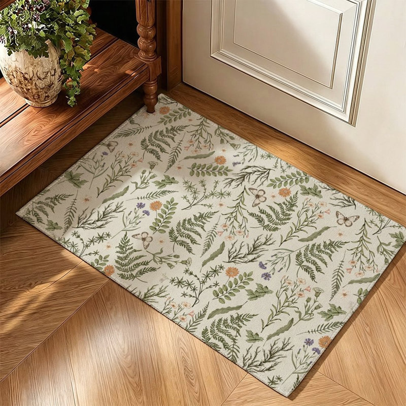 Tapis rétro antidérapant à motif floral rétro Ditsy 120 x 80 cm pour vestibule
