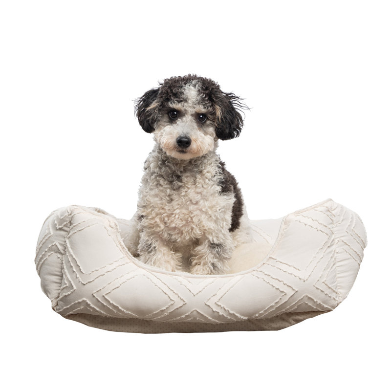 Geometric Pet Bed, Beige