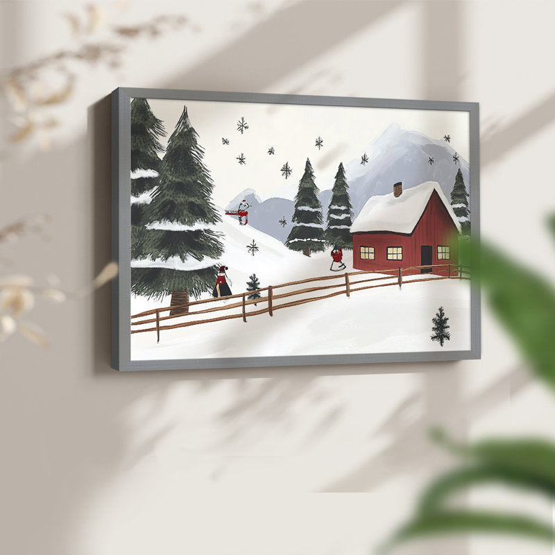 «Chirstmas Art» - D XXVII - Reproduction encadrée - Restickable, H 16 po x l 20 po, Gris