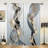2Pcs Abstract Wave Curtains Rod Pocket Mount Digital Printing Blue Gold Sheer Polyester Material Modern Elegant Pattern Window Treatment for Living Room Bedroom Kitchen Home Decor-333225088