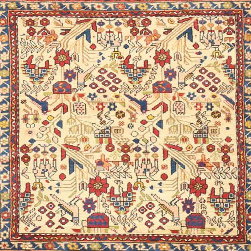 Oriental Indoor Rug, Square 7'