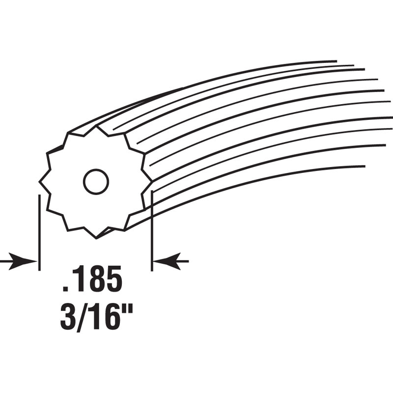 Spline écran en vrac Prime-Line (paquet simple), Noir, H 9,1 po x l 4,9 po x P 1,85 po