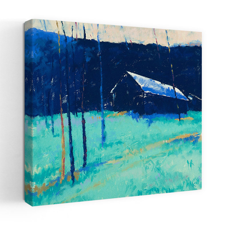 Lune de lune, architecture abstraite contemporaine, art de paysage, H 18 po x l 18 po