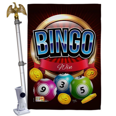 Ensemble de drapeaux en polyester 40 po x 28 po Bingo