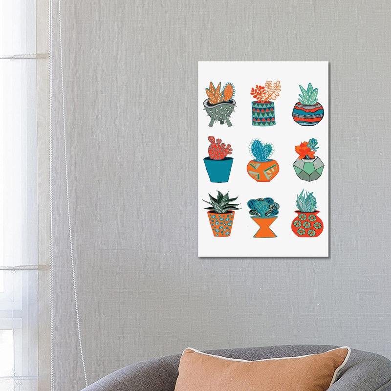 Succulent Mad I 1 Piece Wrapped Canvas Wall Art, 66.04 cm H x 45.72 cm W x 1.91 cm D